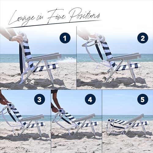 Chaby International Cadeira de apoio de braço Caribbean Joe Delux, azul-marinho