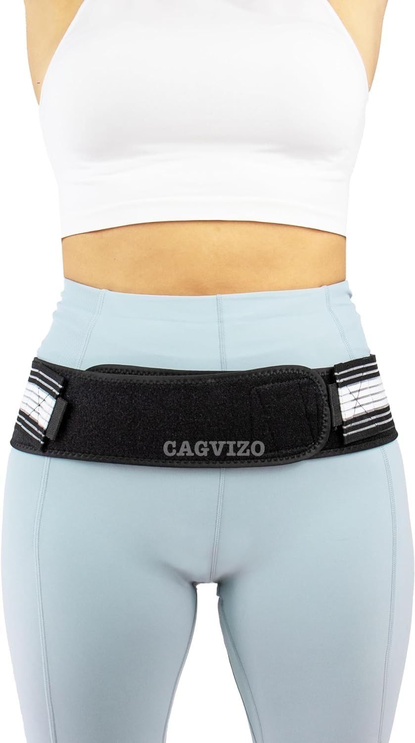 Cagvizo Sacroiliac Hip Belt for Women and Men That Alleviates Sciatic | Pelvic | Lower Back | Leg and Sacral Nerve Pain Caused by Si Joint Dysfunction |Trochanter Brace Sciatica Pelvis Lumbar Hip Pain Relief (Regular, Black) (B0CV1XRHNX) Amazon Price History, Amazon Price Tracker