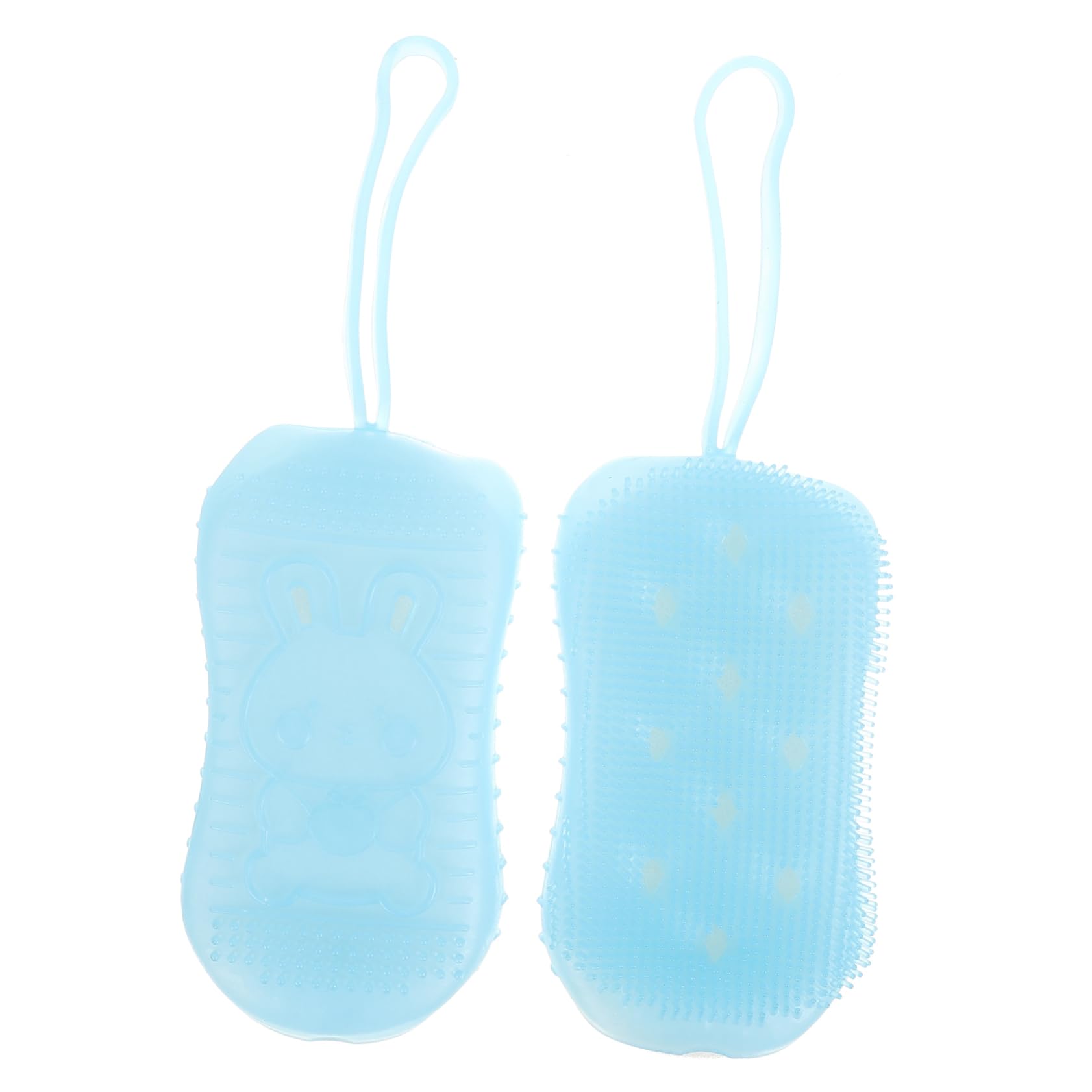 Didiseaon 2pcs Face Body Bath Brush Silicone Cleansing Scrubber Face Scrub Brush Random Color