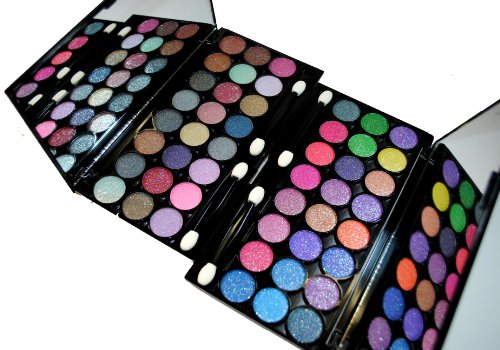 Glitter Eyeshadow Diamond Dust Professional Grade 48 Color Day & Night Eyeshadow 2 Palette Set