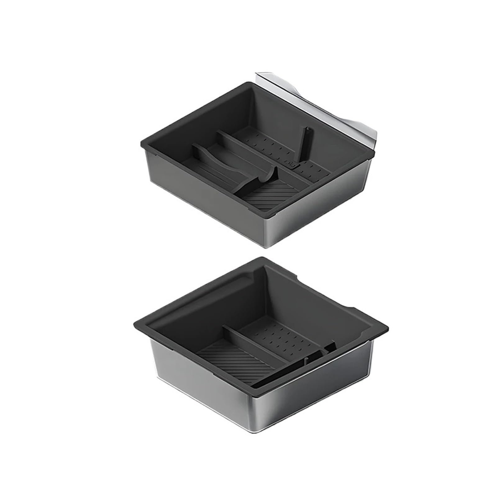 Arm Rest Centre Console For Tesla For Model Y Juniper 2025 For 3 Highland 2024 ABS Center Console Organizer Tray Armrest Storage(2Pcs Set)