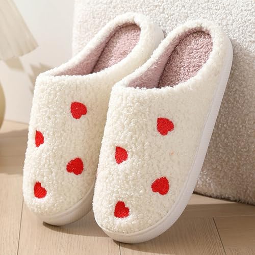Women Warm Slippers Halloween Valentine Cute Home Slipper Soft Comfy Fuzzy Scuff Slipper for Men and Women Couples2