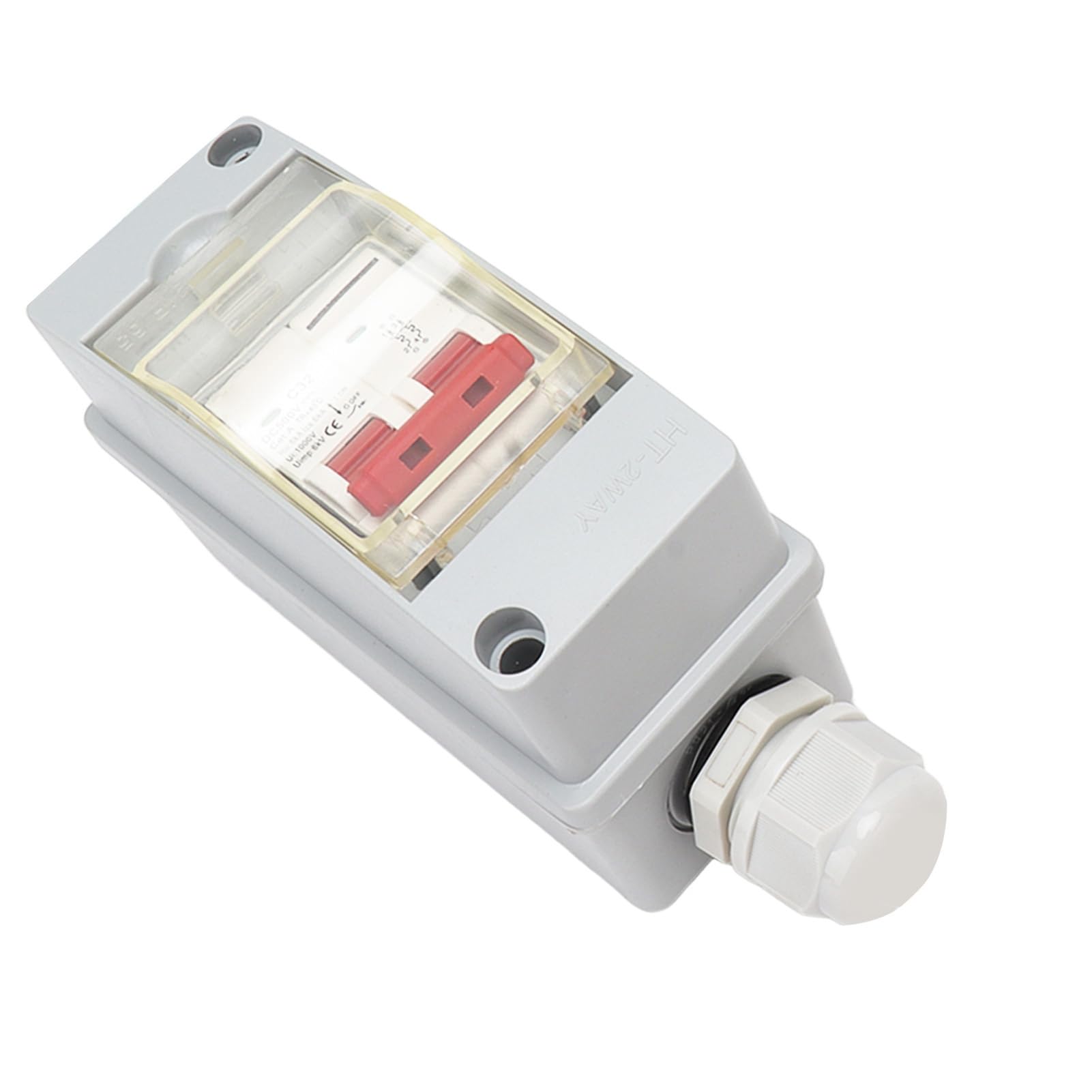 Interrupteur de Déconnexion de Panneau Solaire, Disjoncteur Miniature de Courant Continu, Commutation avec Boîtier de Distribution étanche IP65 pour Photovoltaïques (Sans câble)