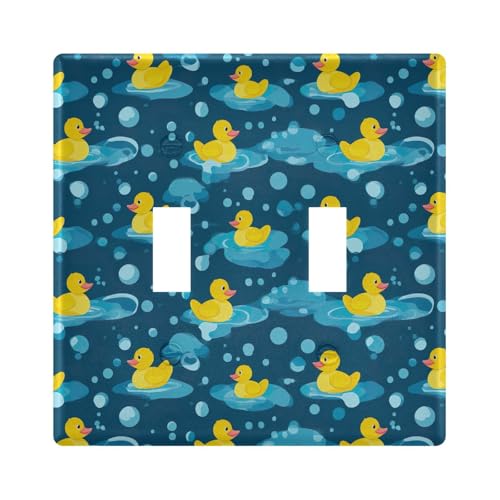 UMIRIKO Cute Yellow Duck Light Switch Cover Plate Covers Decorative Double Toggle Home Decor 202b3294