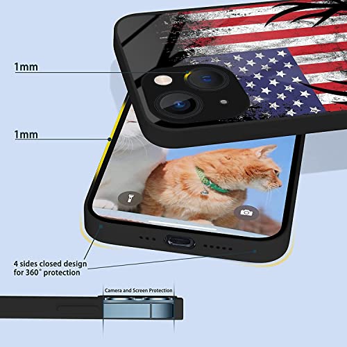 Zitong Case Iphone 11 Pro Max Case,Deer Hunting American Flag Iphone 11 Pro Max Cases For Men Boys, Pattern Design Shockproof Anti-Scratch Organic Glass Case For Apple Iphone 11 Pro Max 6.5-Inch #TOP2