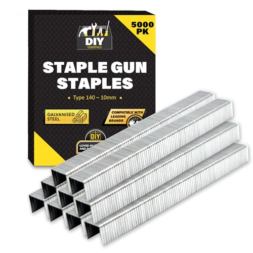 SOL Type 140 10mm Staples for Staple Gun Galvanised Steel Fasteners for Upholstery DIY Craft Carpentry Compatible with Hand Tackers Corrosion Resistant Refill Pack