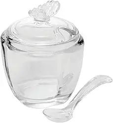 WOLFF - Açucareiro de Vidro com Colher Butterfly 130ml
