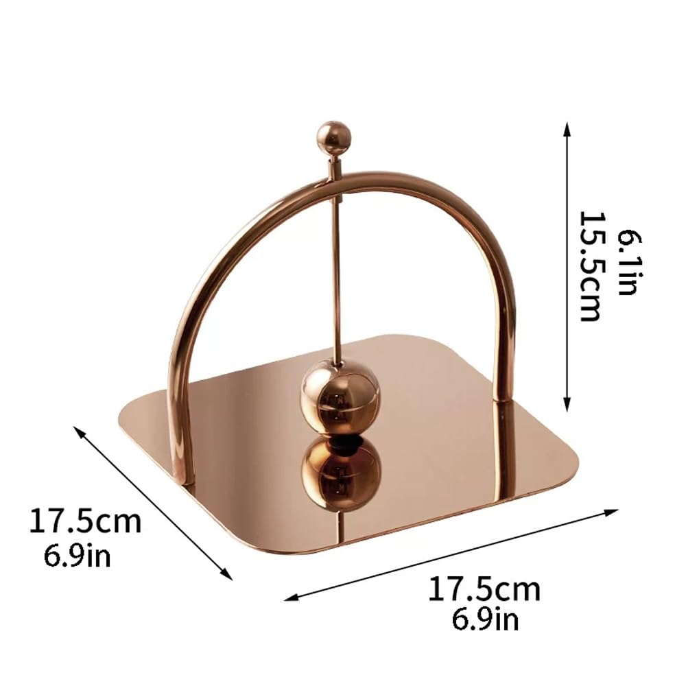 Uchwyt na serwetki z metalowym ramieniem do stołu kuchennego i jadalnego(Rose gold)