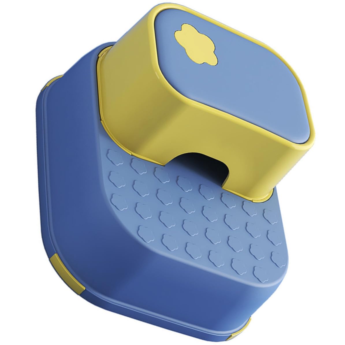 Sgabello per Bagno e Cucina in Pp Resistente e Leggero, Pedana Compatta Due Gradini Antiscivolo per Uso Quotidiano e Cambio Scarpe