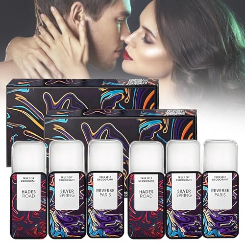 Hommelure Fheromotherapy   Juego de 6 perfumes sólidos Hommelure Feromone Solid Perfume Set/Hommelure Perfume Firme/Portable Perfume Long Lasting Unisex/para aumentar la intimidad para hombres y