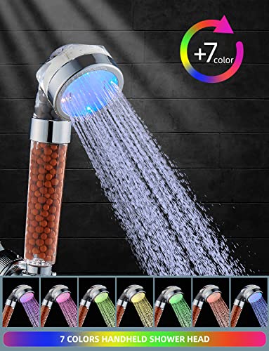 Cabezal de Ducha Led Cobbe con Luz y Manguera miniatura 2