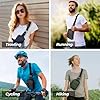 Tibroni Sac à Bandoulière Sac de Poitrine Hommes Femmes avec Blocage RFID, Sling Bag Shoulder Bag, Chest Crossbody Bag, Sacs pour Hommes Petit, Travel Téléphone Bodybag #4