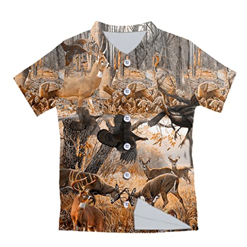 Chemise hawaïenne homme cerf pour les vacances d'été et soirées plage