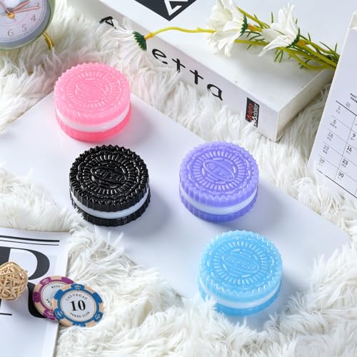 Taba Squishy Cookie 4 Pack - Kawaii Dessert Squeeze Toy, Ultra-Soft Mochi Fidget for Stress Anxiety Relief, Sensory Goodie Bag Fillers for Classroom Birthday Office Party Favors — view 4