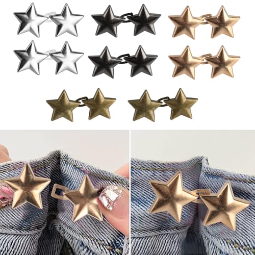 8 Pcs Jean Buttons Pant Waist Tightener Clips for Trousers