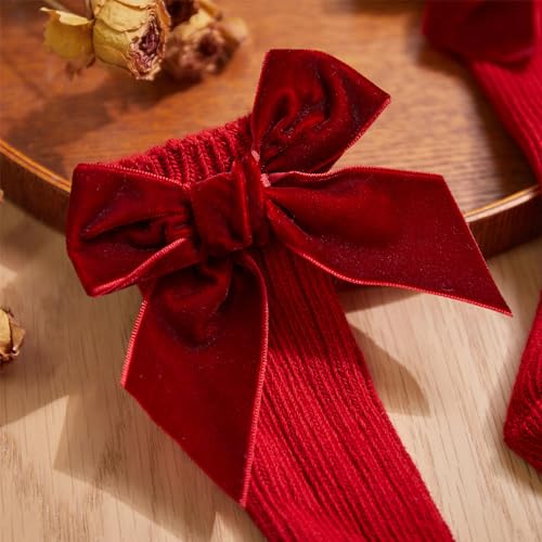Newborn Baby Boys Girls Socks Toddler Kids Infant Knee High Ribbed Leg Warmer Bow Knot Solid Cotton Tights 0-3Y3