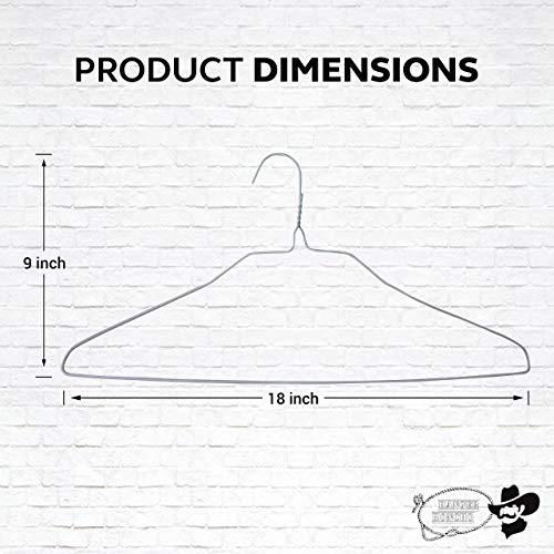 Hanger Honcho 50 Wire Hangers - White Metal Hangers In Bulk thumb #4