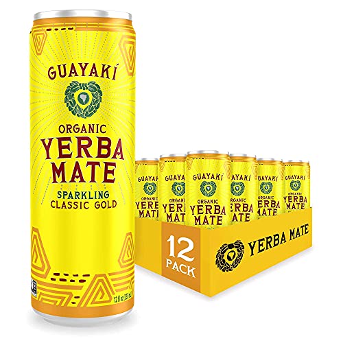Guayaki Yerba Mate, Organic Sparkling Clean Energy Drink Alternative Variety Pack, 12 Ounce Cans, Pack Of 24, Classic Gold And Cranberry Pomegranate #TOP1