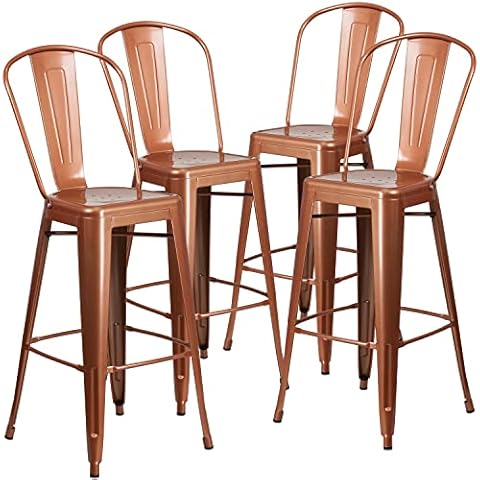 Flash Furniture Blake 30" High Copper Barstools Cover