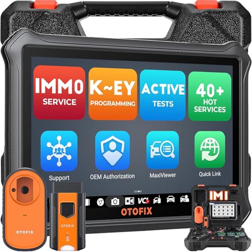 OTOFIX IM1 IMMO Programmateur clé Voiture [avec XP1], Tous Les Diagnostic Voiture du Système, Valise Diagnostic Auto avec Test Actif, 40+ Fonctions de...
