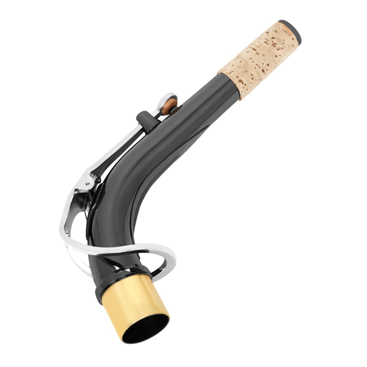 HANABASS Saxophone Curved Replacement for Alto Sax Durable and Crafted Sax Neck Enhances Intonation and Performance Compatible with Alto Sax Accessories