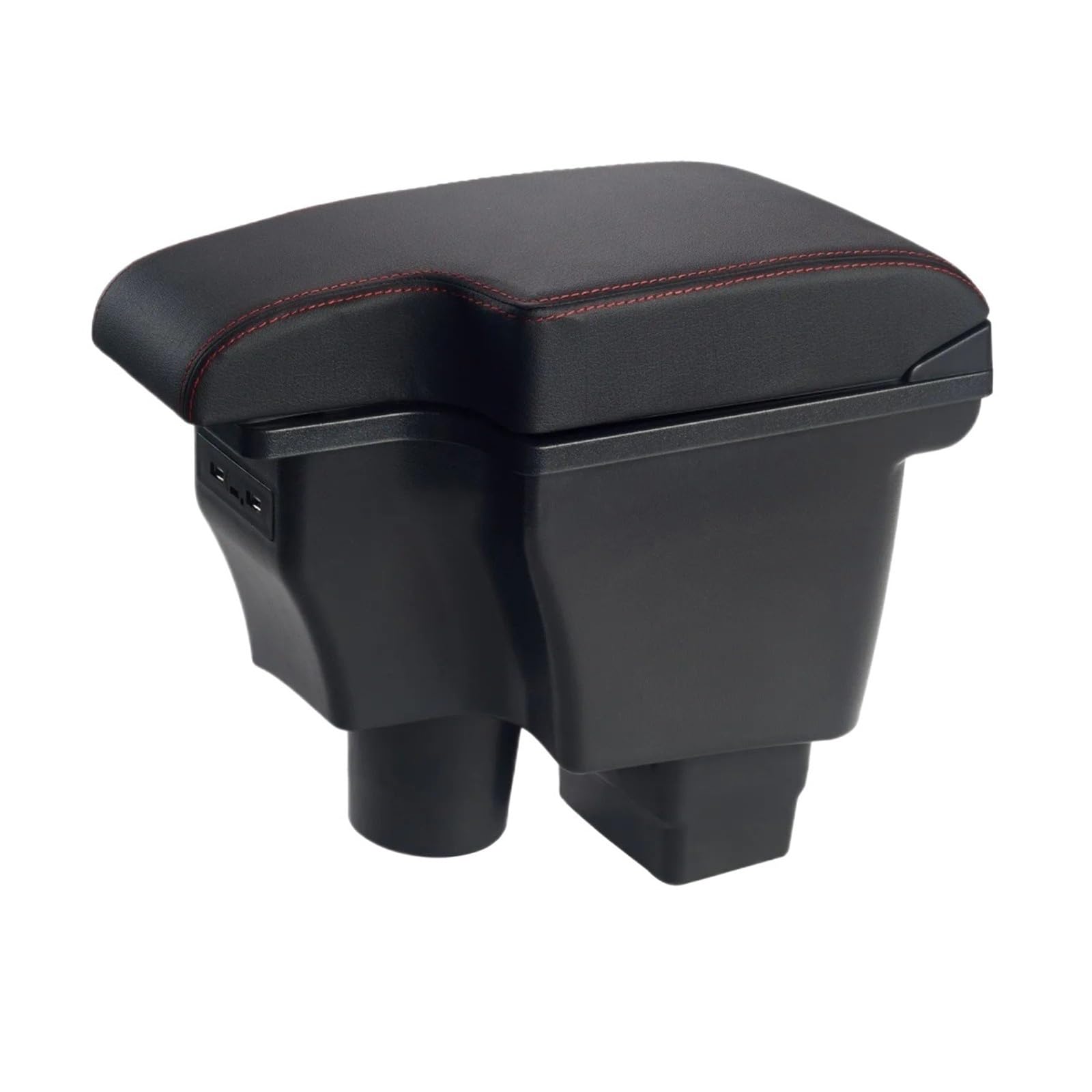 Hguvsjd Armrest Box For Mazda 2 II CX-3 CX3 Armrest Storage Box Retrofit Accessories Charging USB Car Armrests(Red line USB)