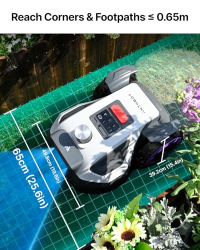 Image of ANTHBOT M5 Lidar Robot Lawn Mower, 360LiDAR+Vision Perimeter Wire Free 1 /4 Acre, Vision Obstacle Avoidance Robotic Lawnmower with Automatic Mapping Zone Division, 45% Slope, App Control