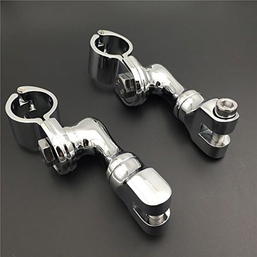 Miniatura 7 de SMT-Kit de montaje de clavijas de carretera ajustables en ángulo corto cromado compatible con cualquier bicicleta con tubo de marco de protector de