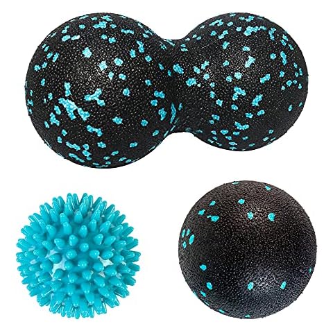 Kouclaa Massage Balls Set-Spiky ball-Peanut Massage Ball-Lacrosse Ball.Ideal for Self Myofascial Trigger Point Release Cover