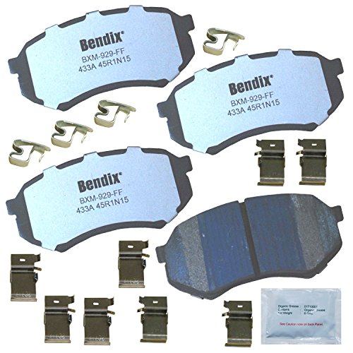 Image of Bendix Fleet Metlok MKD433AFM Brake Pads for Mitsubishi Fuso FE 1995-1990, FE-HD 1999-1996, FE-HD 2002, Toyota Tacoma 2004-1995