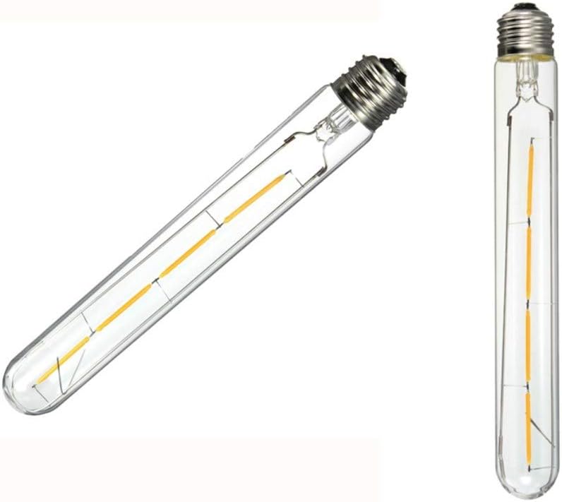 T30 225mm Led Long Bulbs 4W Dimmable Vintage Light Bulb Long Tubular Vintage LED Light,E26Medium Base,Amber Glass,Warm White 2300K,Pack of 4