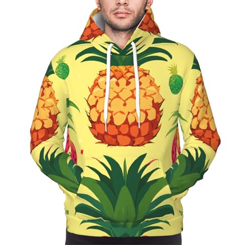 Pull en polyester EdWal imprimé ananas avec sweat à capuche décontracté