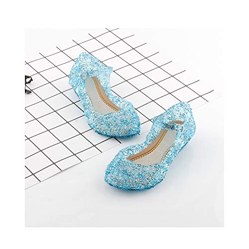 Image of techcity Princess Girls Sandals Dress Up Dance Party Cosplay Jelly Shoes for Kids Toddler Mary Janes