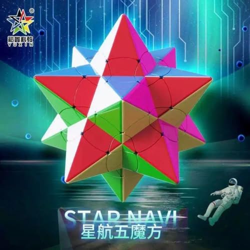 Image of YuXin Space Swift Megaminx Speed Cube | Interstellar Series 12-Pointed Star Shape Mod | Professional Stickerless 12-Axis Dodecahedron, Smooth Turning & Anti-Pop Design, Unique Collector's Puzzle