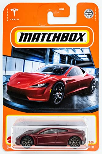 Matchbox Tesla Roadster 4/100 rojo miniatura 1
