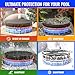 18Ft Round Pool Cover - Solar Covers for Above Ground Pools, Oxford Fabric Pool Covers for Above Ground Pools with Winch and Cable, Waterproof and Dustproof Swimming Pool Cover