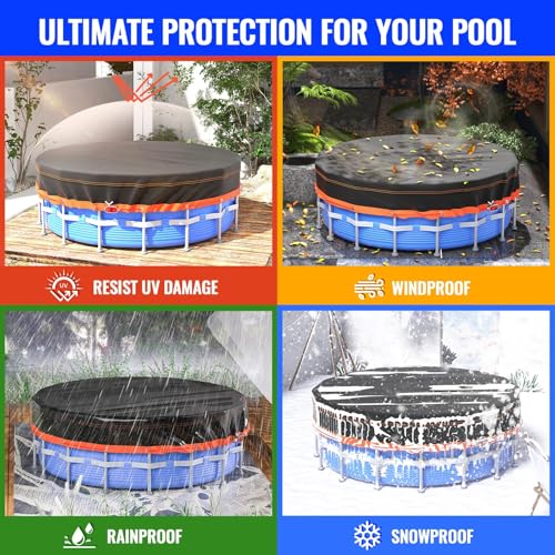Cobertor redondo para piscina de 15 pies miniatura 6