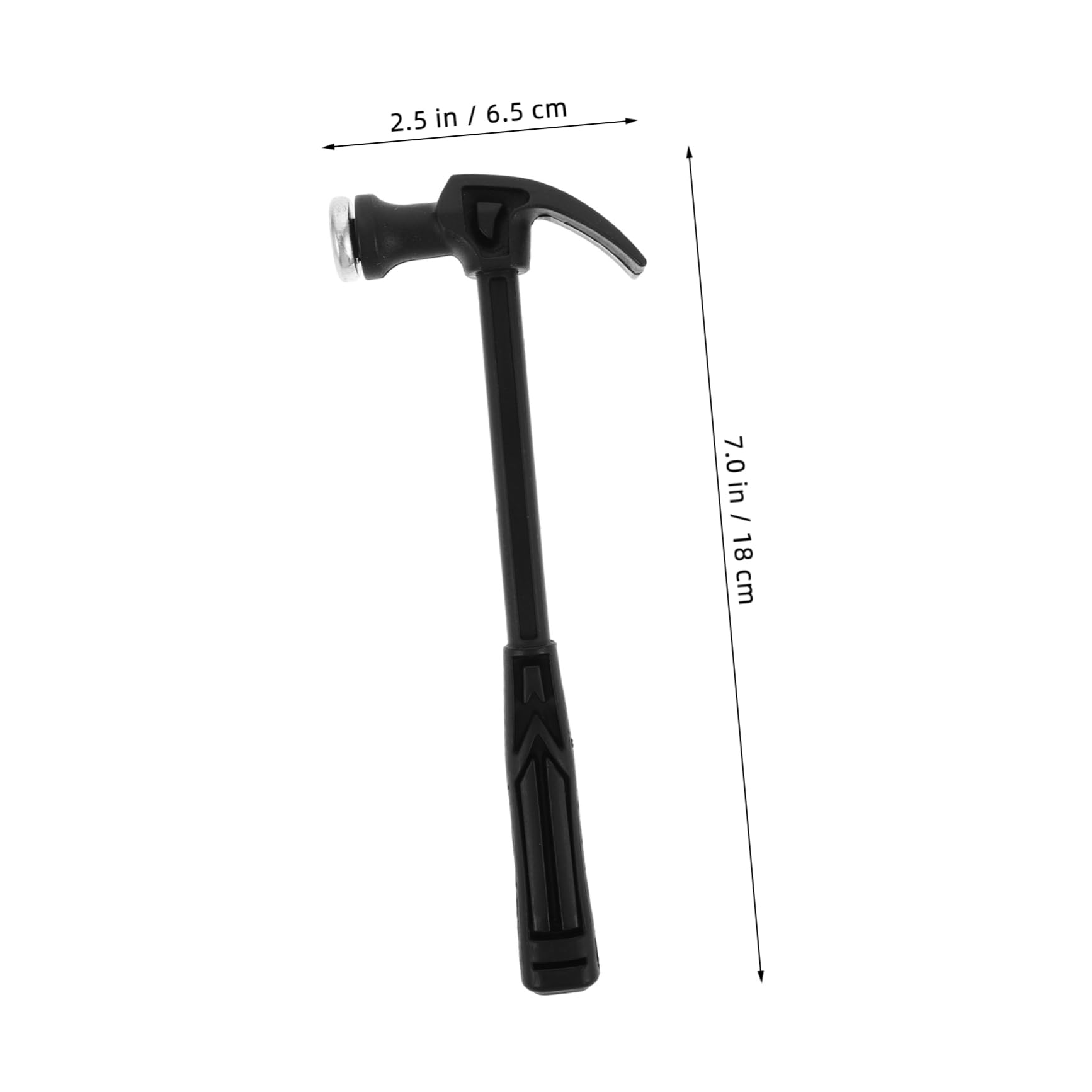 LALAFINA Mini Claw Hammer with Plastic Handle Multi Purpose Household Tool for Woodworking Electrical Plumbing and Metalworking Compact Design Black