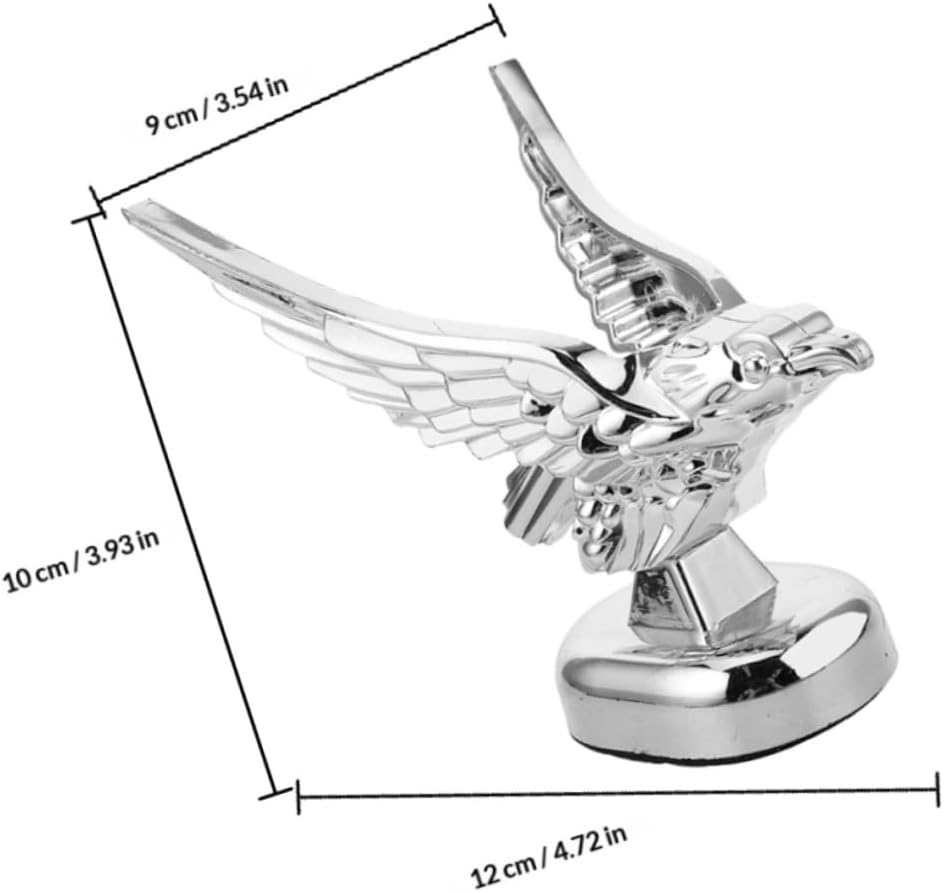 CALLARON 3D Eagle Car Hood Ornament 2pcs, Universal Metal Hood Emblem Decoration Stickers for Cars, Truck Front Cover Auto Exterior Styling Accessories