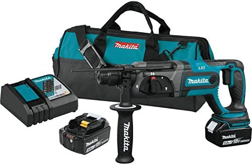 Makita XRH04T 18V LXT Lithium-Ion Cordless 7/8" Rotary Hammer Kit, Accepts Sds-Plus Bits (5.0Ah)