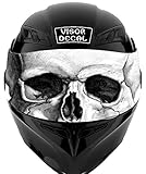 Skull Visor Tint Decal Graphic Sticker Helmet, Decorative Motorcycle Helmet Shield Sticker, Motorbike Helmet Decal, Compatible with Icon Shoei Bell HJC Scorpion AGV, V25 Skull