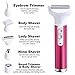 5 in 1 Electric Razor for Women Removal for Body Nose Hair Trimmer Face Shavers Eyebrow Legs Armpit Bikini Area Pubic Underarms Painless Rechargeable Portable Facial Hair Removal