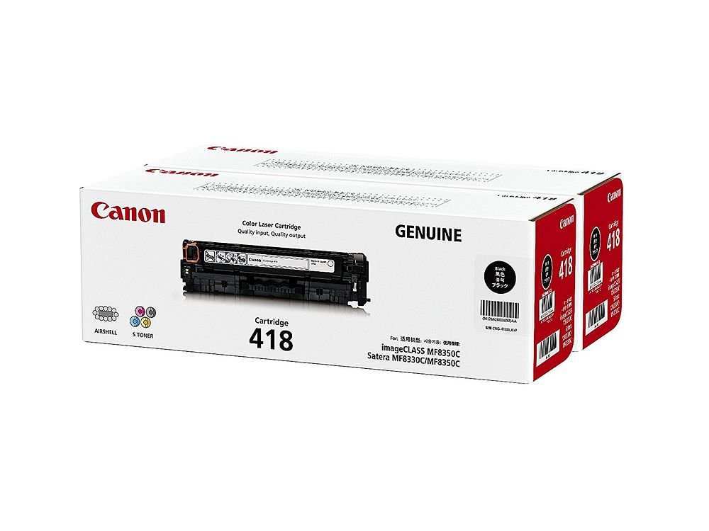 Canon Genuine Toner Cartridge 418vp Black Pack of 2 CRG – 418blkvp [Bulk  Set of 3]