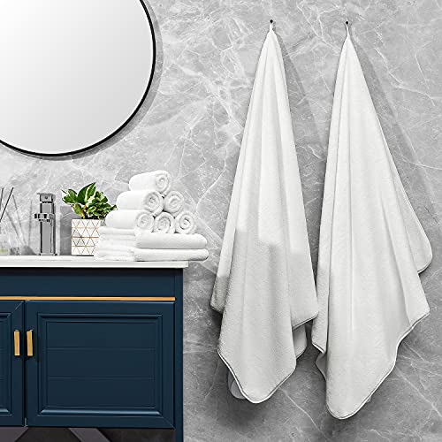 Lifebay Microfiber Bath Towels Set, 10-Piece Ultra Soft Towels For Bathroom, Super Absorbent Microfiber Towels For Body, Quick Dry Towel Sets For Bathroom, Beach, Pool, Gym, Yoga(10-Piece, White) #TOP5