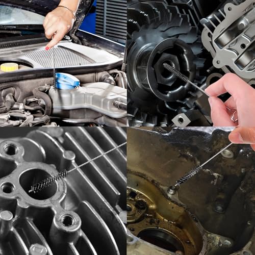 Image of Carburetor Cleaning Kit, Premium Torch Tip Cleaner,Carburetor Carbon Dirt Jet Remove Cleaner, Stainless Steel 13 Cleaning Wires Set + 10 Cleaning Needles+ 5 Nylon Brushes+ 1 Sharp Pick Tool Kit