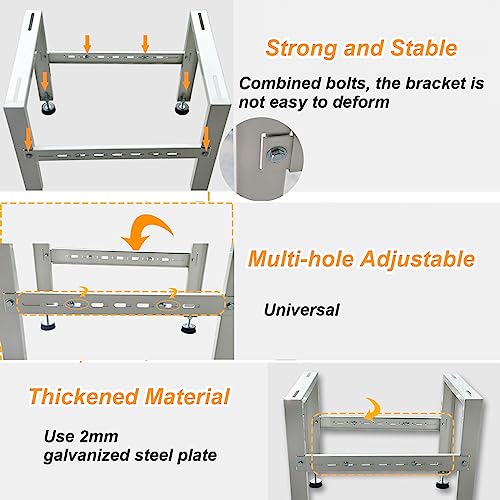 Support de condenseur mini-split en acier galvanisé pour unité extérieure de climatisation