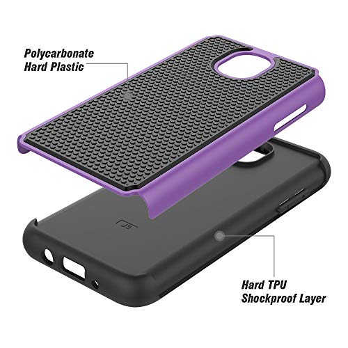 Syoner Shockproof Phone Case Cover For Samsung Galaxy J3 2018 / J3 V 3Rd Gen / J3V 2018 / J3 Orbit / J3 Star / J3 Achieve/Express Prime 3 / Amp Prime 3 / J3 Eclipse 2 / Sol 3 / J3 Aura [Purple] #TOP6
