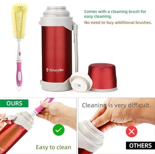 Honeybee Coffee Thermos Keeps Liquid Hot Or Cold For Up To 24 Hours Thermos 41 Ounce Thermos For Hot Drinks 18/8 Stainless Steel Bpa-Free Insulated Flask,Termos Para Cafe #TOP1