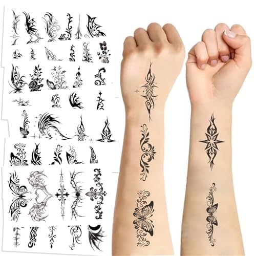 10 PCS totem men and women Temporary Tattoos for Kids, Realistic, Waterproof and Non-Reflective, for Arm Ankle body children and adolescents party supplies(Colourful-I1)