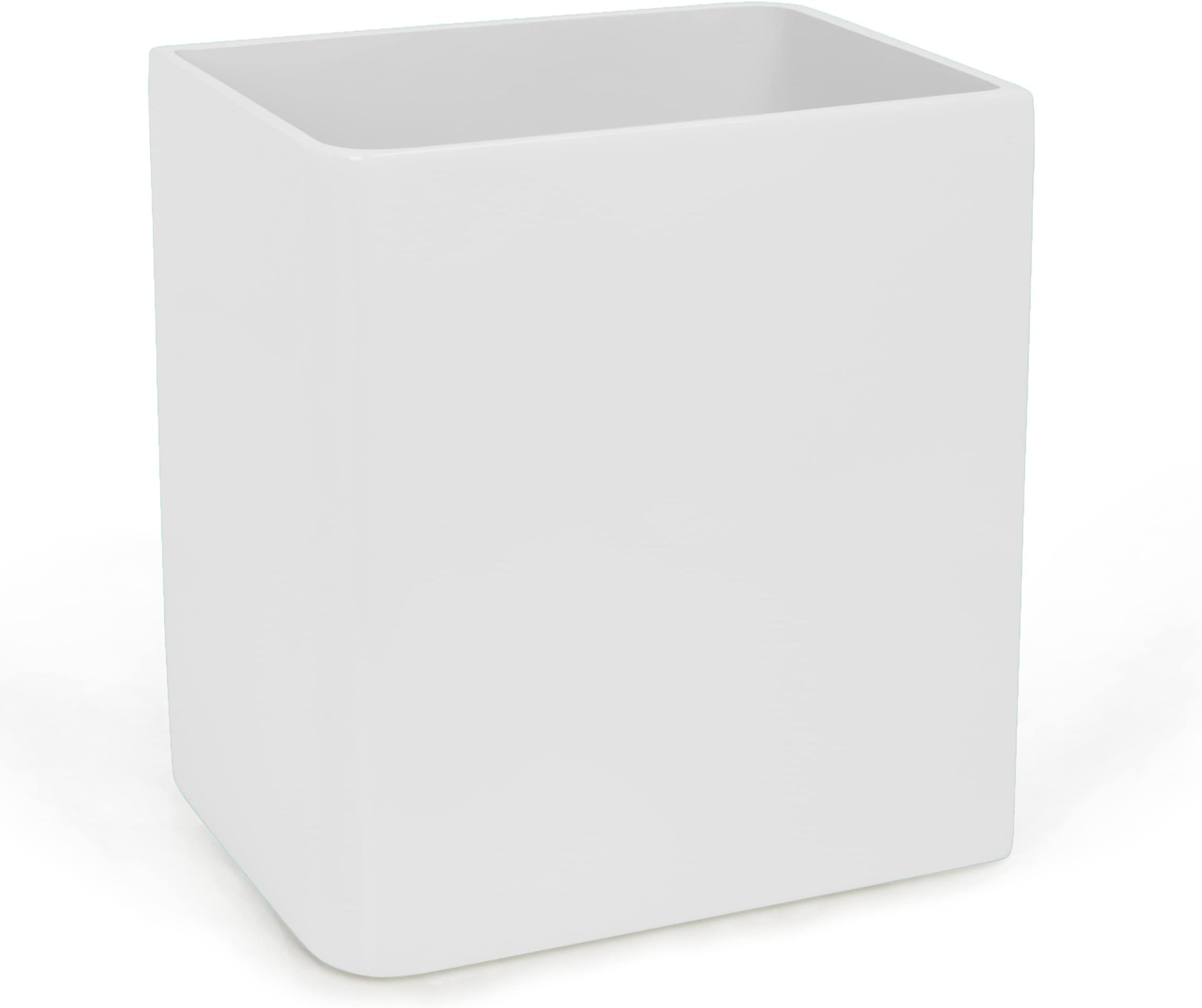 Lacca Bath Accessories Waste Basket, White